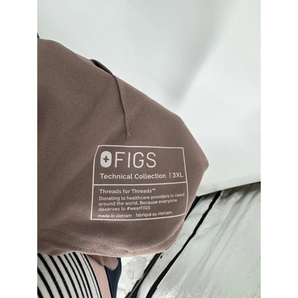 FIGS Scrub Set Womens 4XL Catarina One Pocket Top Zamora Joggers Pants 3XL Brown